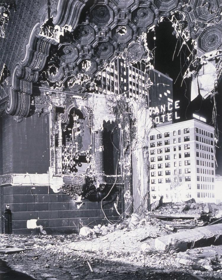 Music Hall Demolition with Vance Hotel, Jan. 1992 (92-1.21-11c)