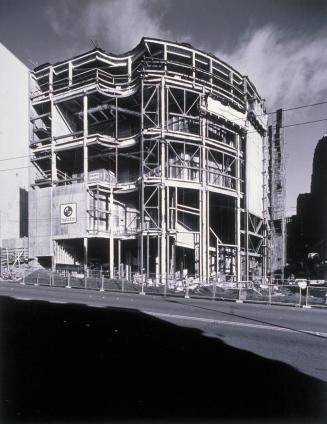 Seattle Art Museum Under Construction, First and University Street, Jan. 1991 (91-1-12B)