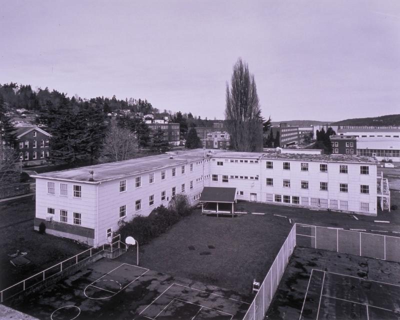 Sand Point Building 222.  Seen from above.