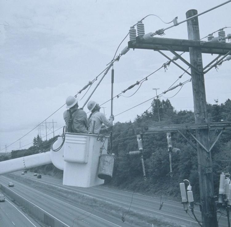 Steve and Wes Closing Jumpers Near Duwamish Substation, Seattle