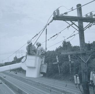 Steve and Wes Closing Jumpers Near Duwamish Substation, Seattle