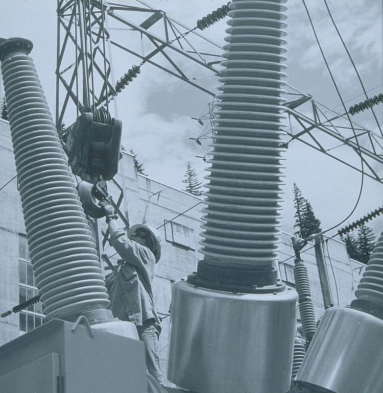 Julie Installing Breaker, Diablo Switchyard