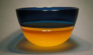 Untitled (Bowl, Orange with Transparent Blue)