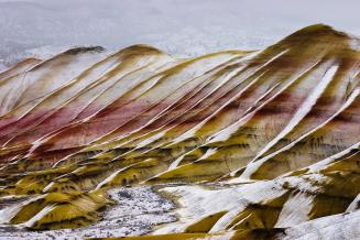 Snowdust on Painted Hills