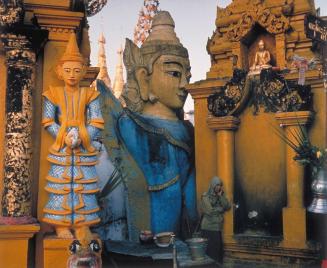 Man In Olive Jacket, Shwedagon Pagoda, Rangoon, Burma, (Myanmar), 1990