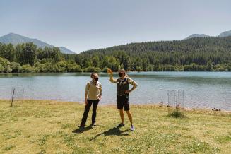 Discussion at Rattlesnake Lake, Anna Constance and Katie Klahn