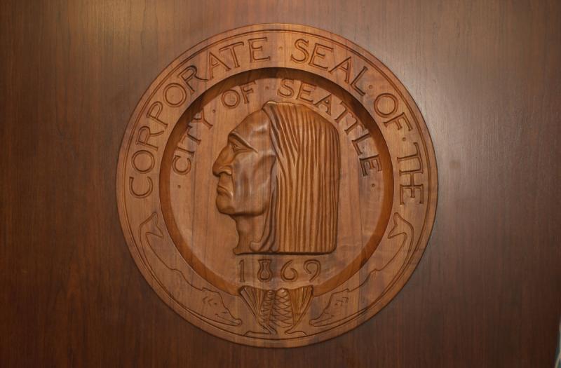 Replica of the city of Seattle seal