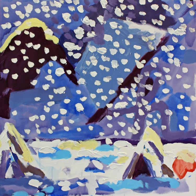 Nighttime Snow Teepee Scene (Pretend)