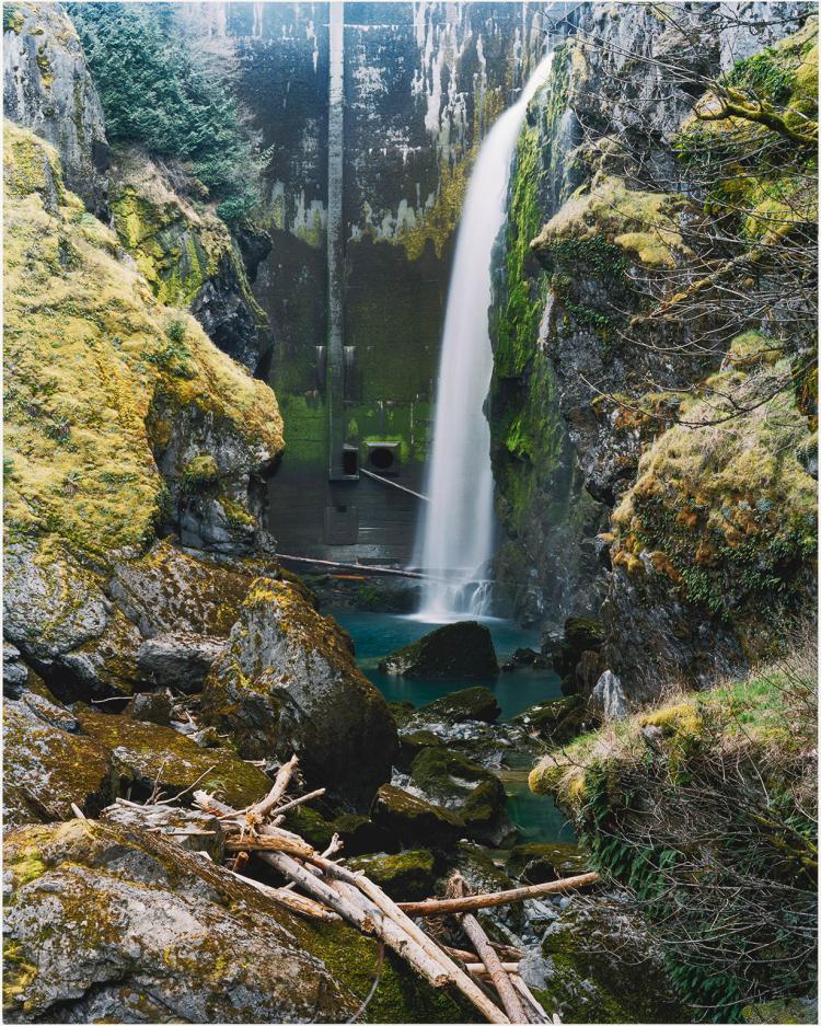 Below the Glines Canyon Dam on the Upper Elwah River, Washington